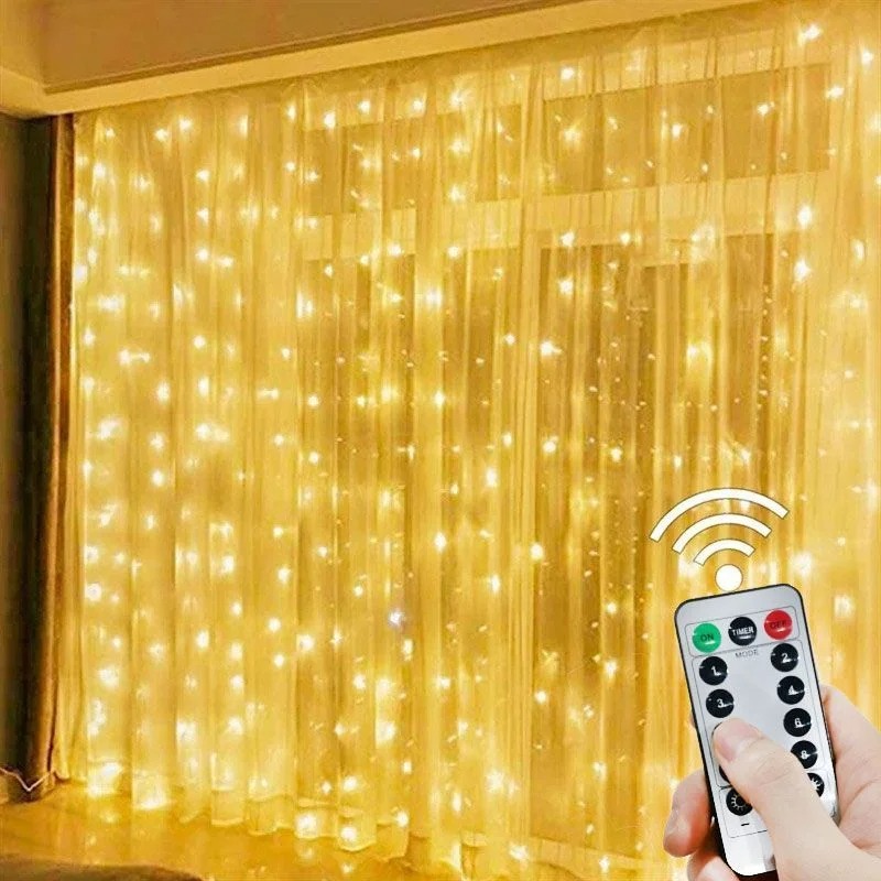 Fairy Light Curtain - 3/6/9M USB LED Curtain 8 Modes