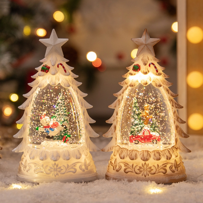 LED Christmas Tree Snow Globe  - огляд і ціна Lighting Effect Home Decor