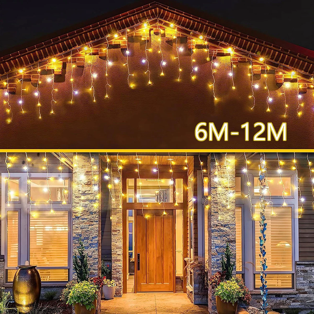 6M/12M Icicle Fairy Lights Wit - огляд і ціна Fairy Light Curtain