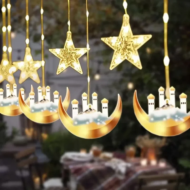 LED Moon and Star Window Curta - огляд і ціна Fairy Light Curtain