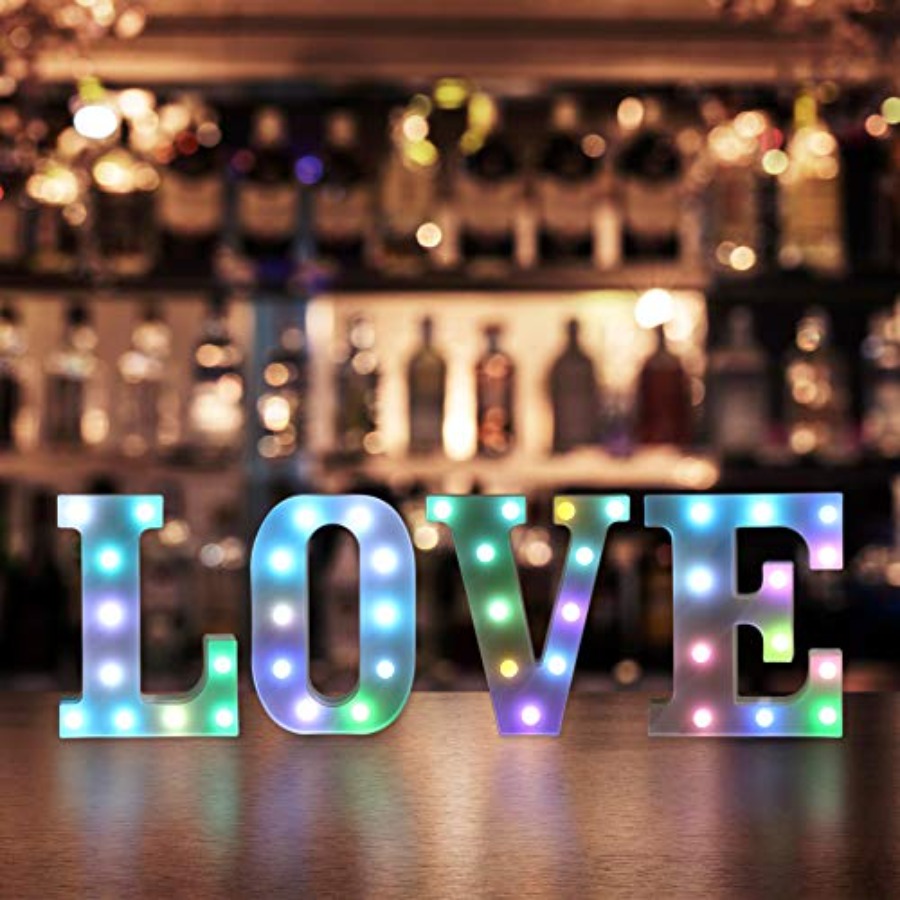 ful LED Letter Lights with Rem - огляд і ціна Light Up Letters Marquee