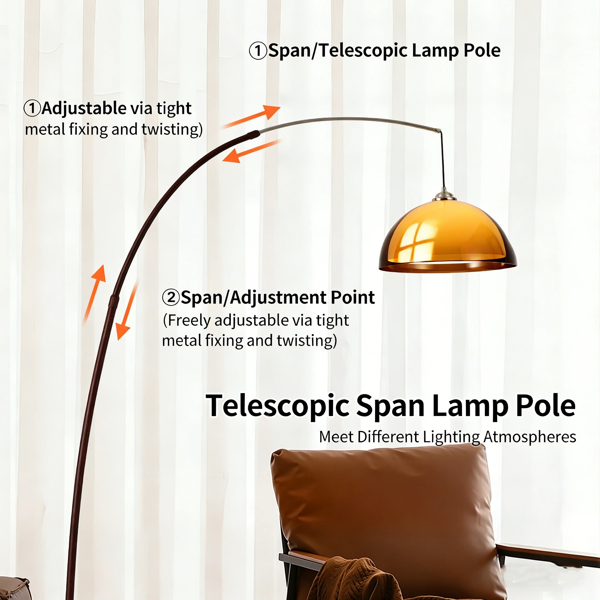 Vintage Acrylic Lampshade Floo - огляд і ціна Floor Lamp Tripod