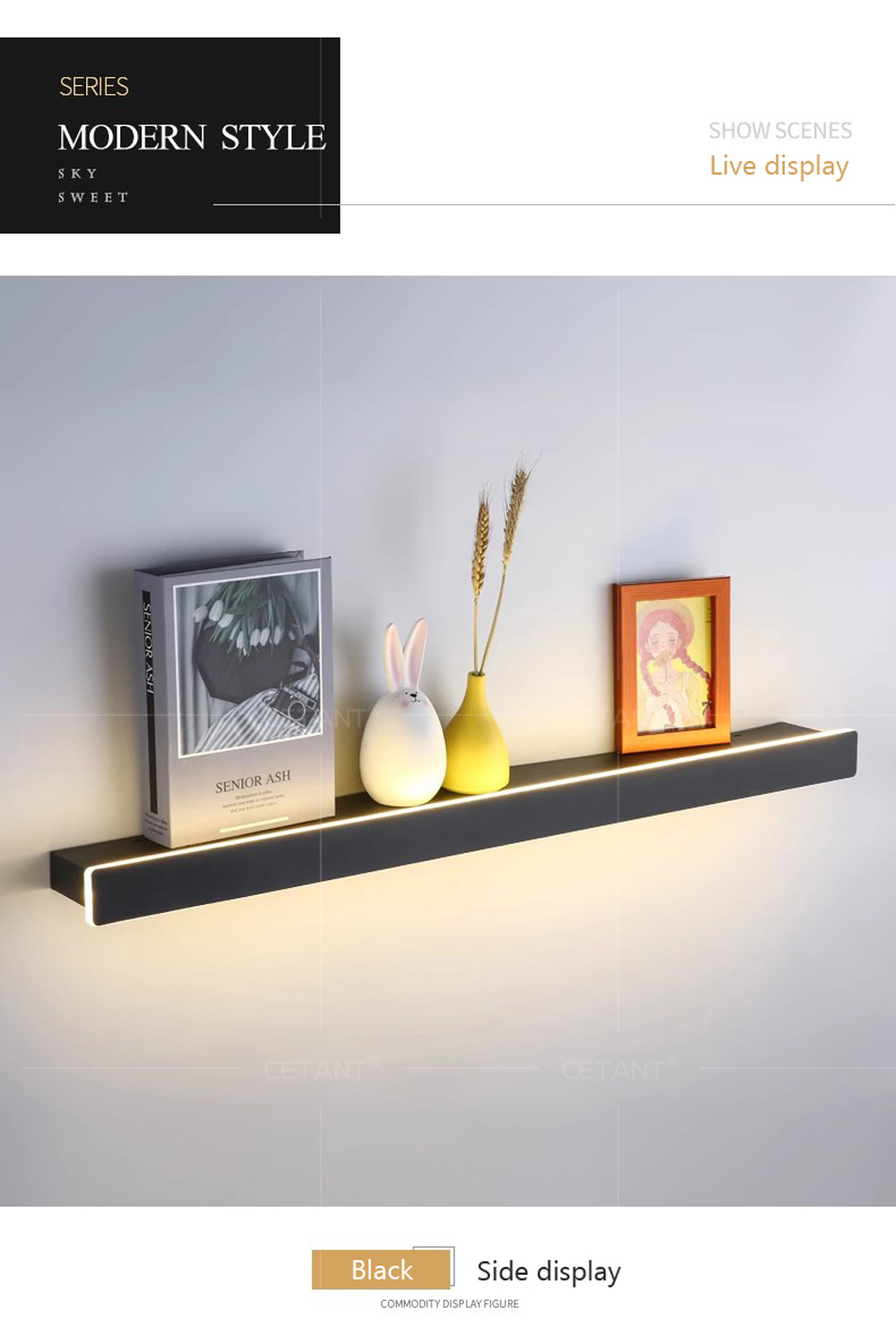 Modern LED Illuminated Floatin - огляд і ціна Lighting Room Decor Photo