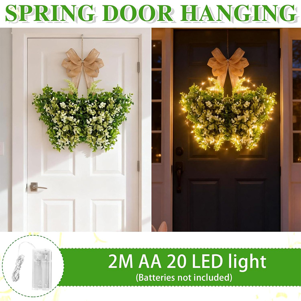Spring Lighted Wreath Door Rin - огляд і ціна Elements Lighting Decor