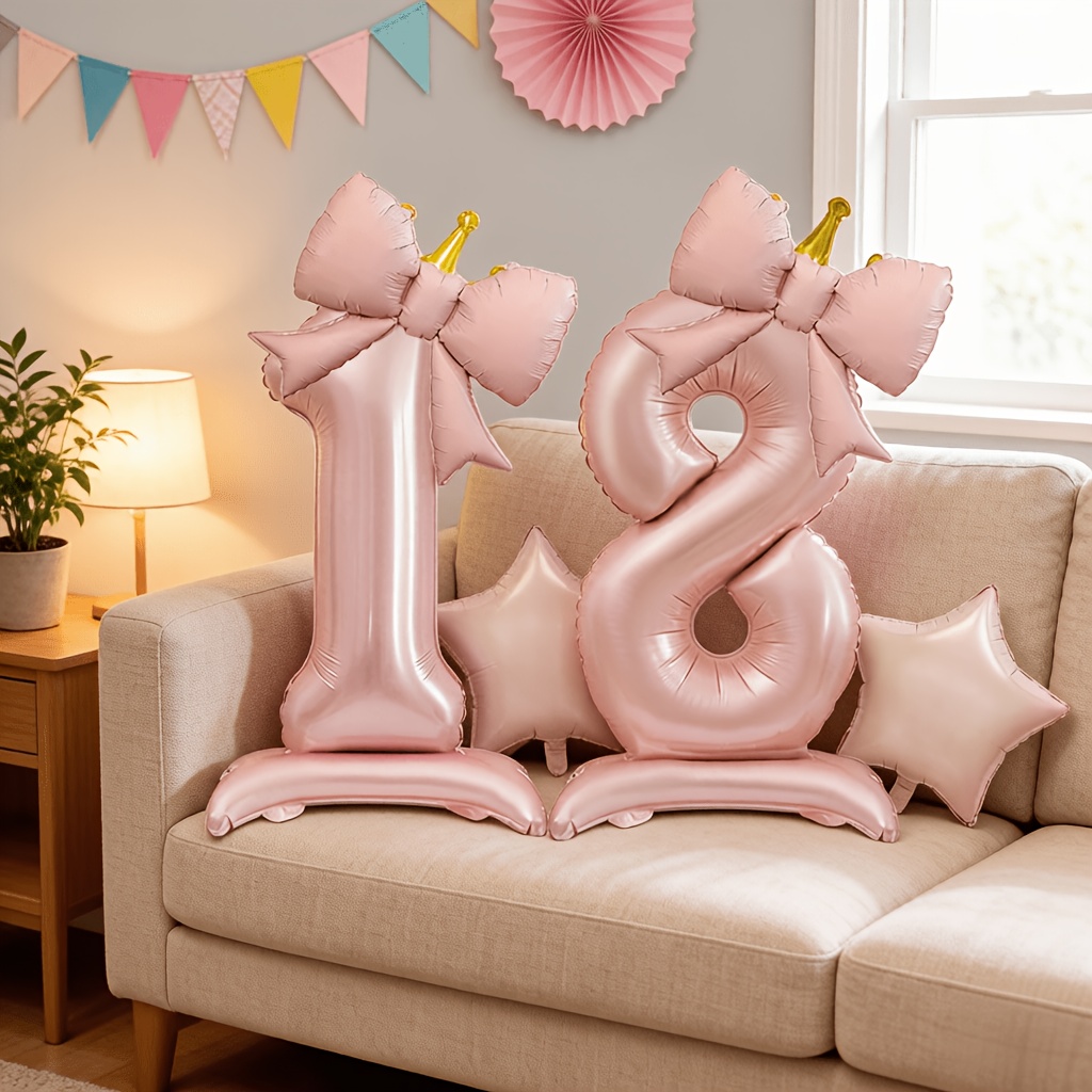 Light Luxury Pink 3D Balloons  - огляд і ціна Lighting Decor Photos