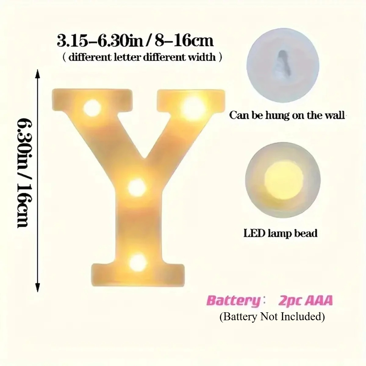 1pc White Decorative Led Light - огляд і ціна Light Up Letters Marquee