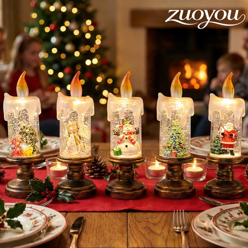Christmas LED Snow Globe Candl - огляд і ціна Lighting Effect Home Decor