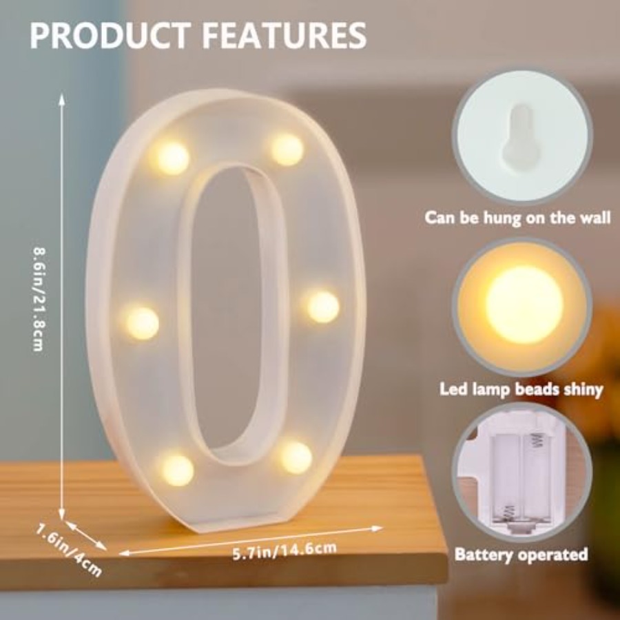 LED Marquee Numbers, 0-9 Light - огляд і ціна Light Up Letters Marquee