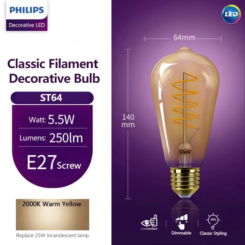 Philips Soft Amber 2000K LED D - огляд і ціна Philips Bulb Led Classic