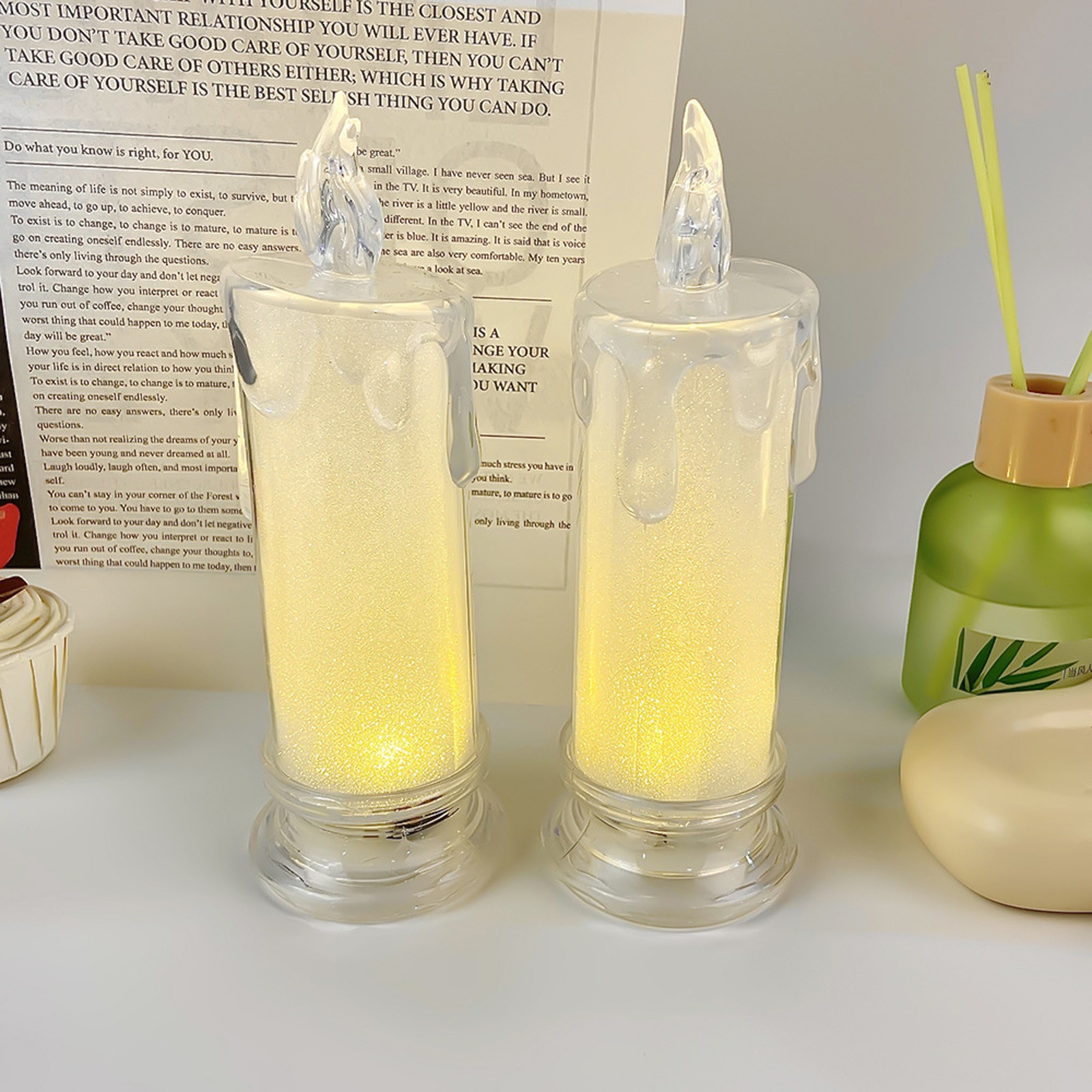 Glitter Led Candle Trending Fl - огляд і ціна Lighting Decoration Wedding