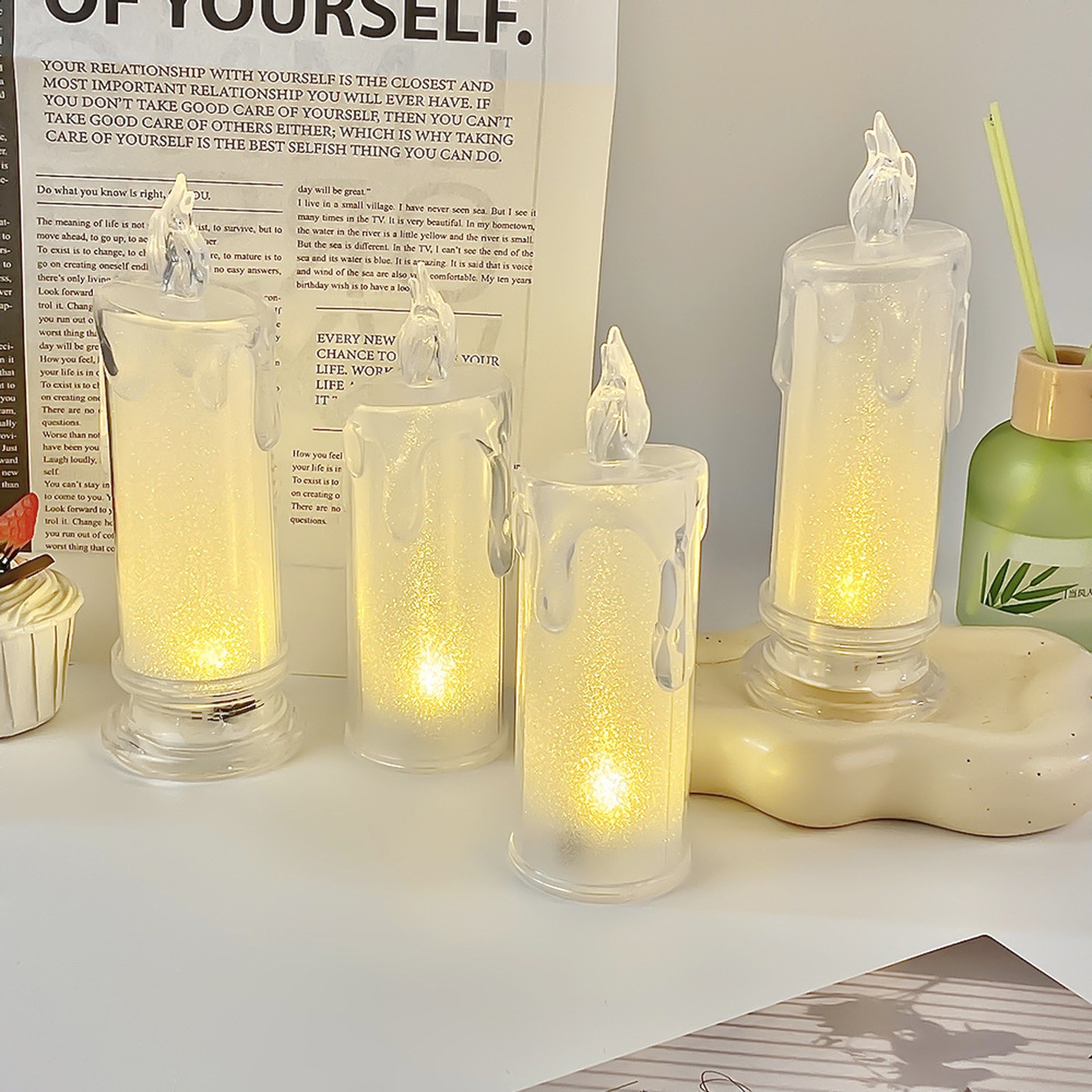 Glitter Led Candle Trending Fl - огляд і ціна Lighting Decoration Wedding